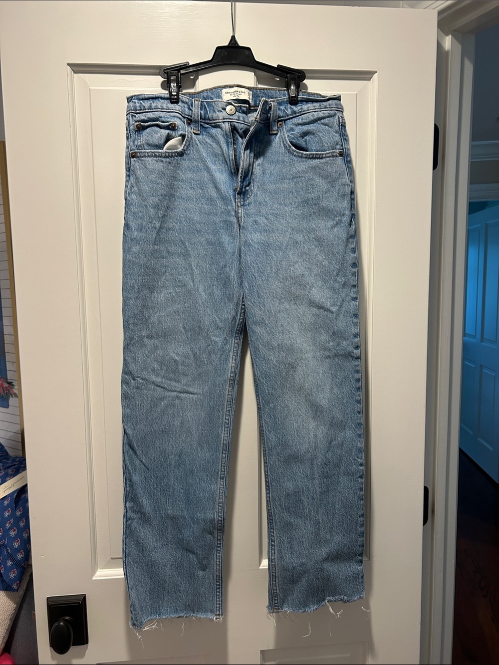 Abercrombie & Fitch Women’s Straight Jeans in Light Blue